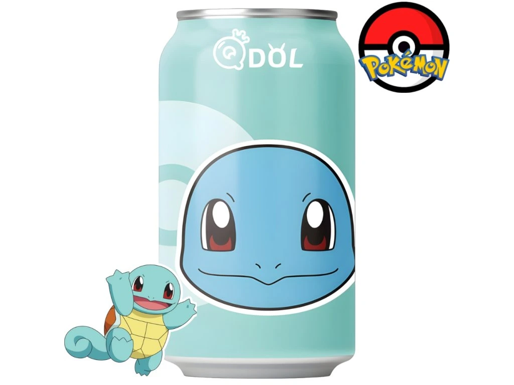 QDol Pokémon Squirtle Tangerina Água com Gás 330ml CHN 1