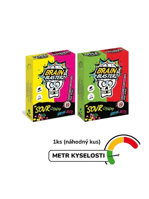 Brain Blasterz Balas Azedas Quebra-Cérebro Limão/Raspberry ou maçã/morango Bitz Nível 1 Sour 45g PAK