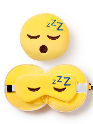 Almofada de Viagem e máscara para dormir Relaxeazzz Emoji