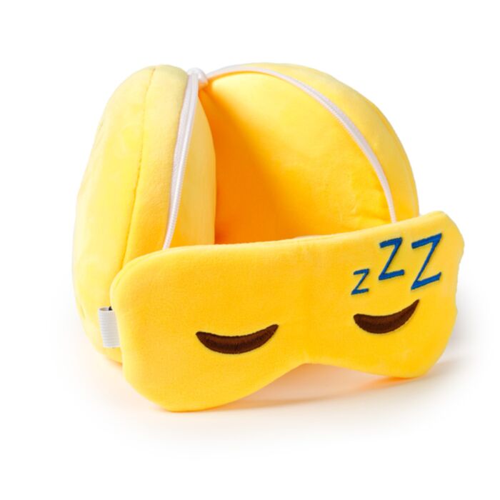Almofada de Viagem e máscara para dormir Relaxeazzz Emoji 3
