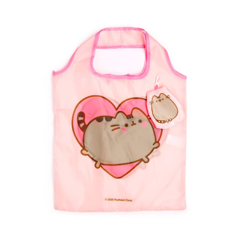 Saco de compras reutilizável dobrável Pusheen the Cat Hearts & 3