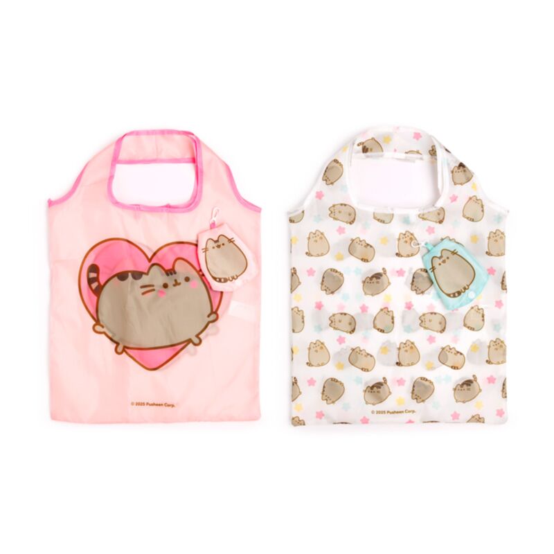 Saco de compras reutilizável dobrável Pusheen the Cat Hearts & 4