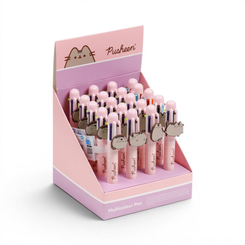 Caneta Multicolor com detalhe em PVC Pusheen (6 Cores) 12