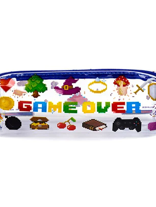 Estojo transparente para lápis Game Over