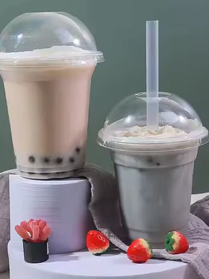 Copo com palhinha para chá de bolhas 500ml