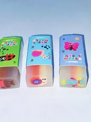 Borrachas de PVC em formato de sanduíche com desenhos animados