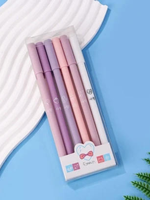 Canetas em gel Morandi Color Kawaii, ponta fina, escrita suave, tinta plástica