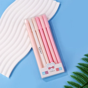 Canetas em gel Morandi Color Kawaii, ponta fina, escrita suave, tinta plástica 4
