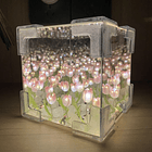 Espejo Lámpara Tulipanes Caja Rubik  4