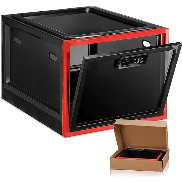 Caja de almacenamiento con clave Antirrobos  - Rojo