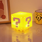 Lámpara Super Mario Bros Cubo Misterio luz nocturna LED con carga USB 3