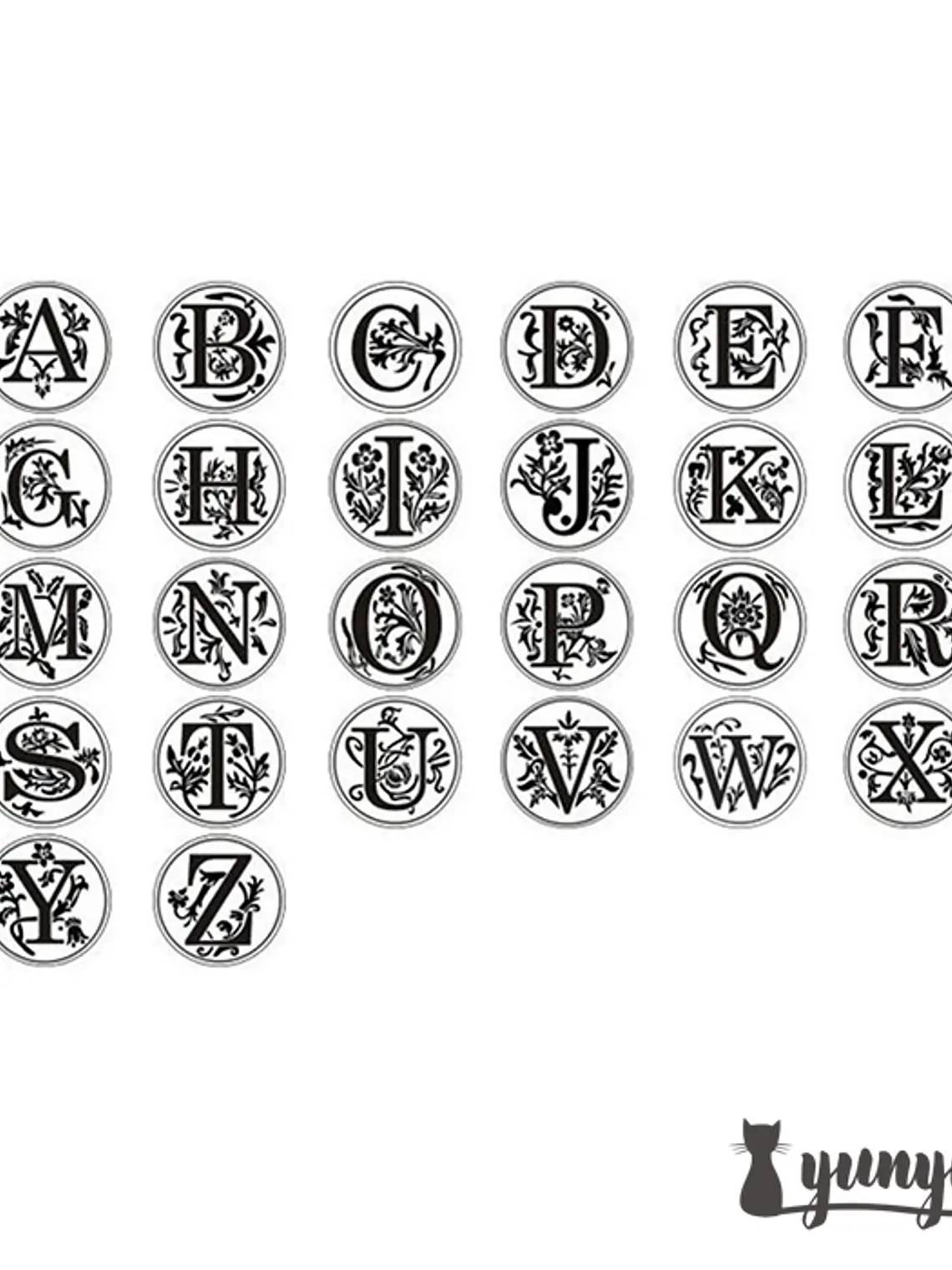 Sellos de Lacre LETRAS - 2,5cm 6