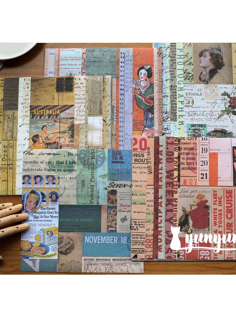 Stickers Collage Retro  XL - 12 pzas 1