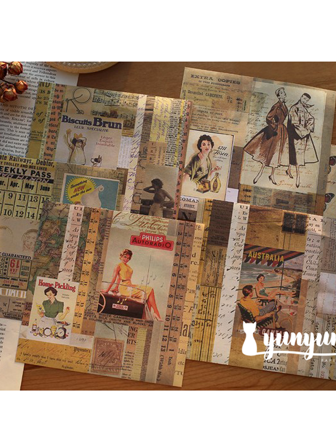 Stickers Collage Retro  XL - 12 pzas 2