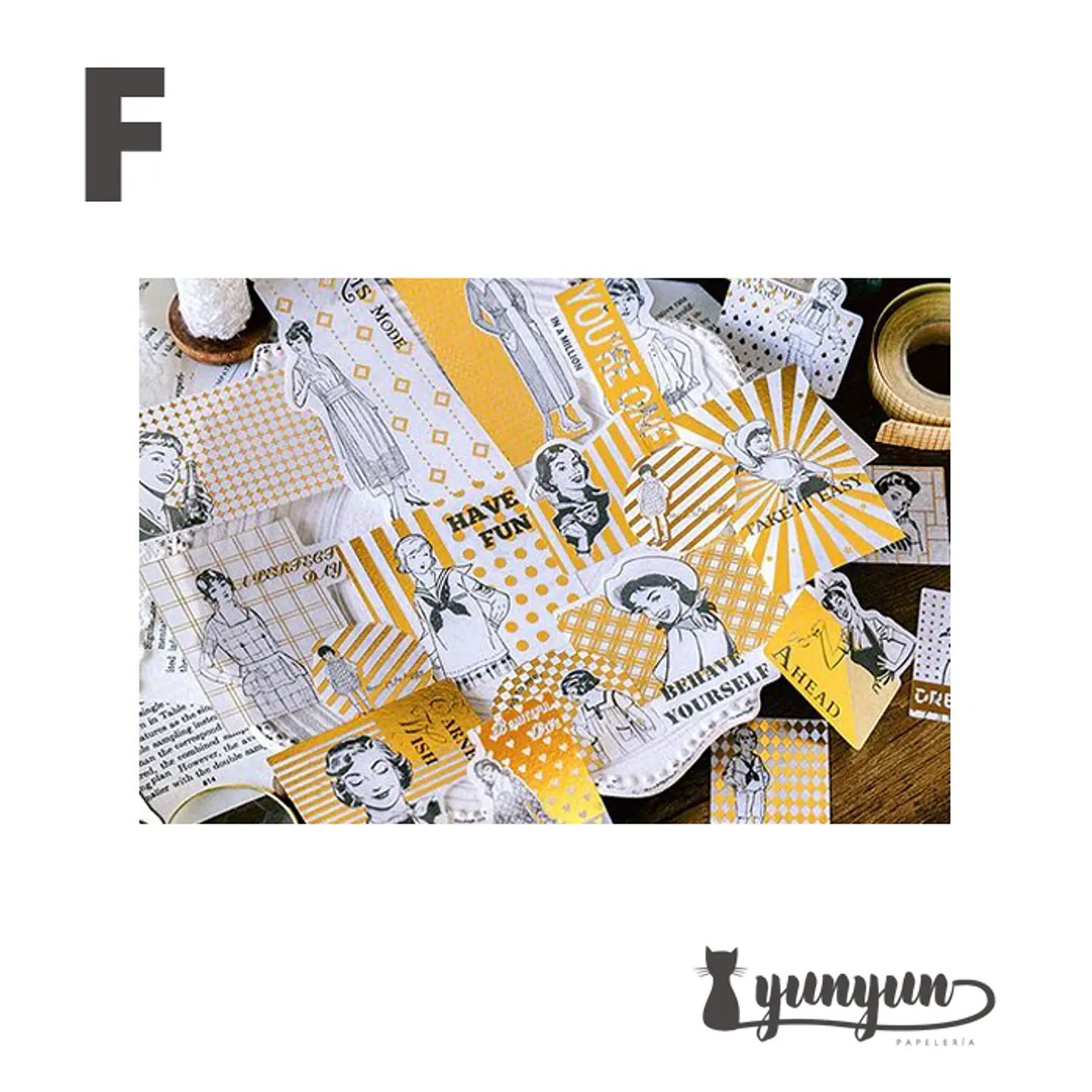 Stickers Golden Set - 60 uni 8