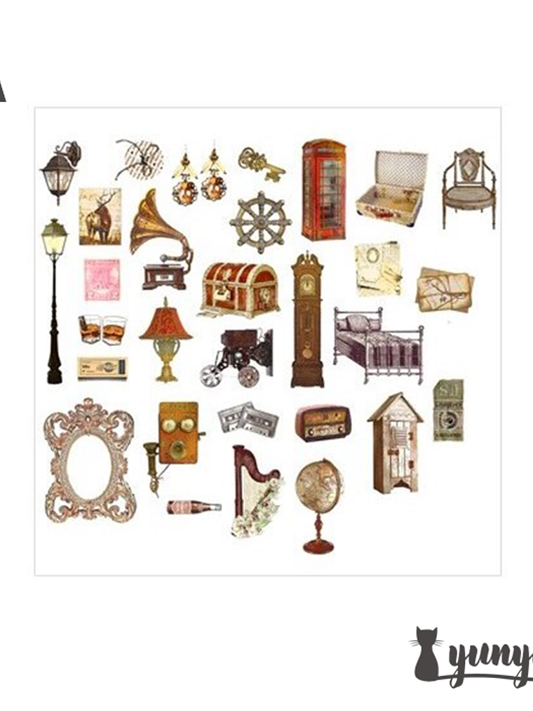 Set Stickers Retro - 60 uni 8