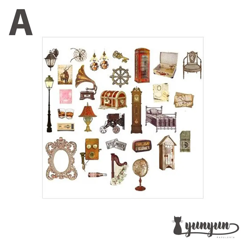 Set Stickers Retro - 60 uni 8