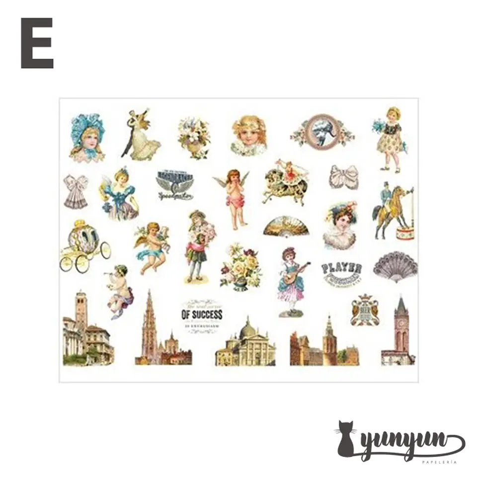Set Stickers Retro - 60 uni 12