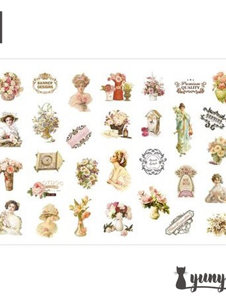 Set Stickers Retro - 60 uni 15