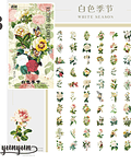 Set Stickers Flores Retro XL - 60 uni