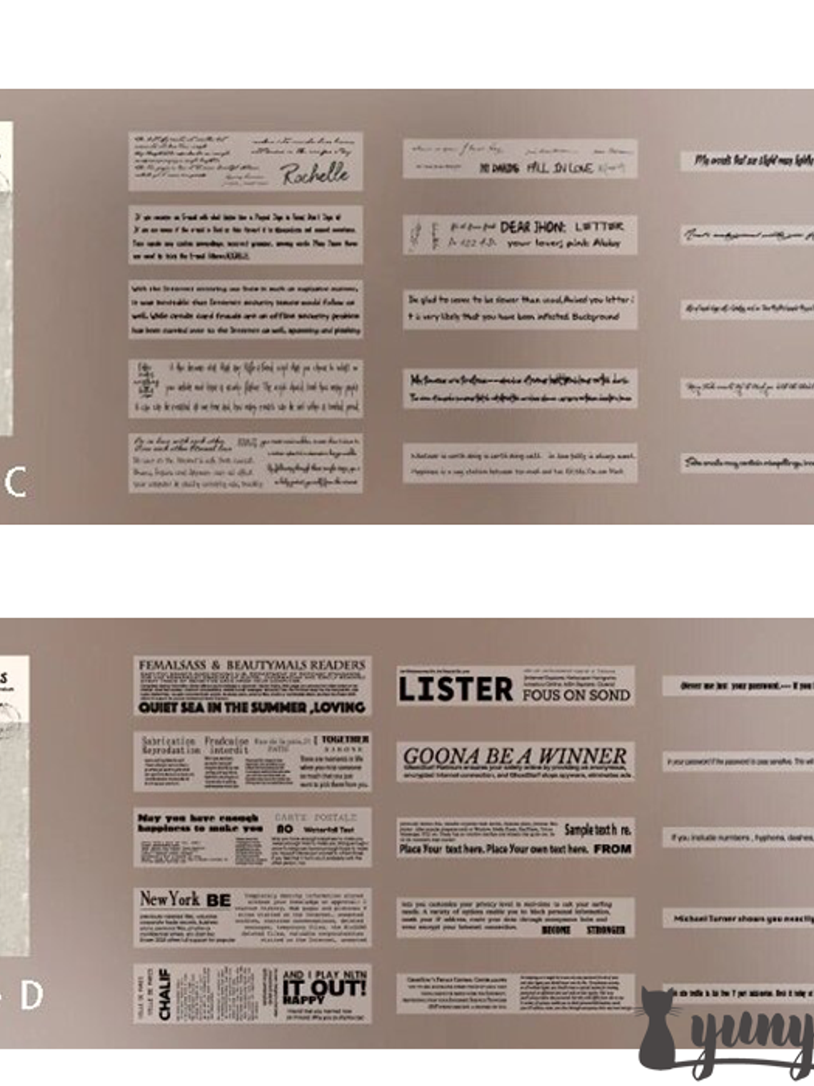 Stickers Tipografía - 15 pzas 5