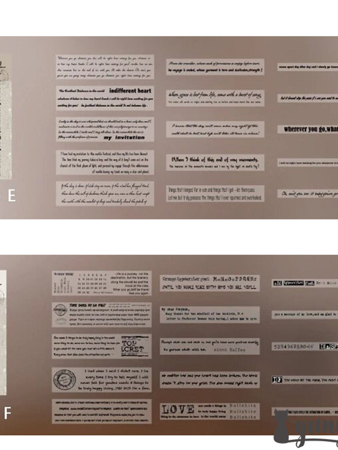 Stickers Tipografía - 15 pzas 6