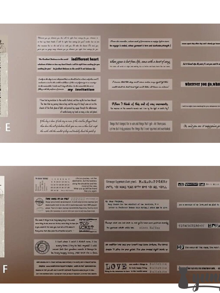 Stickers Tipografía - 15 pzas 6