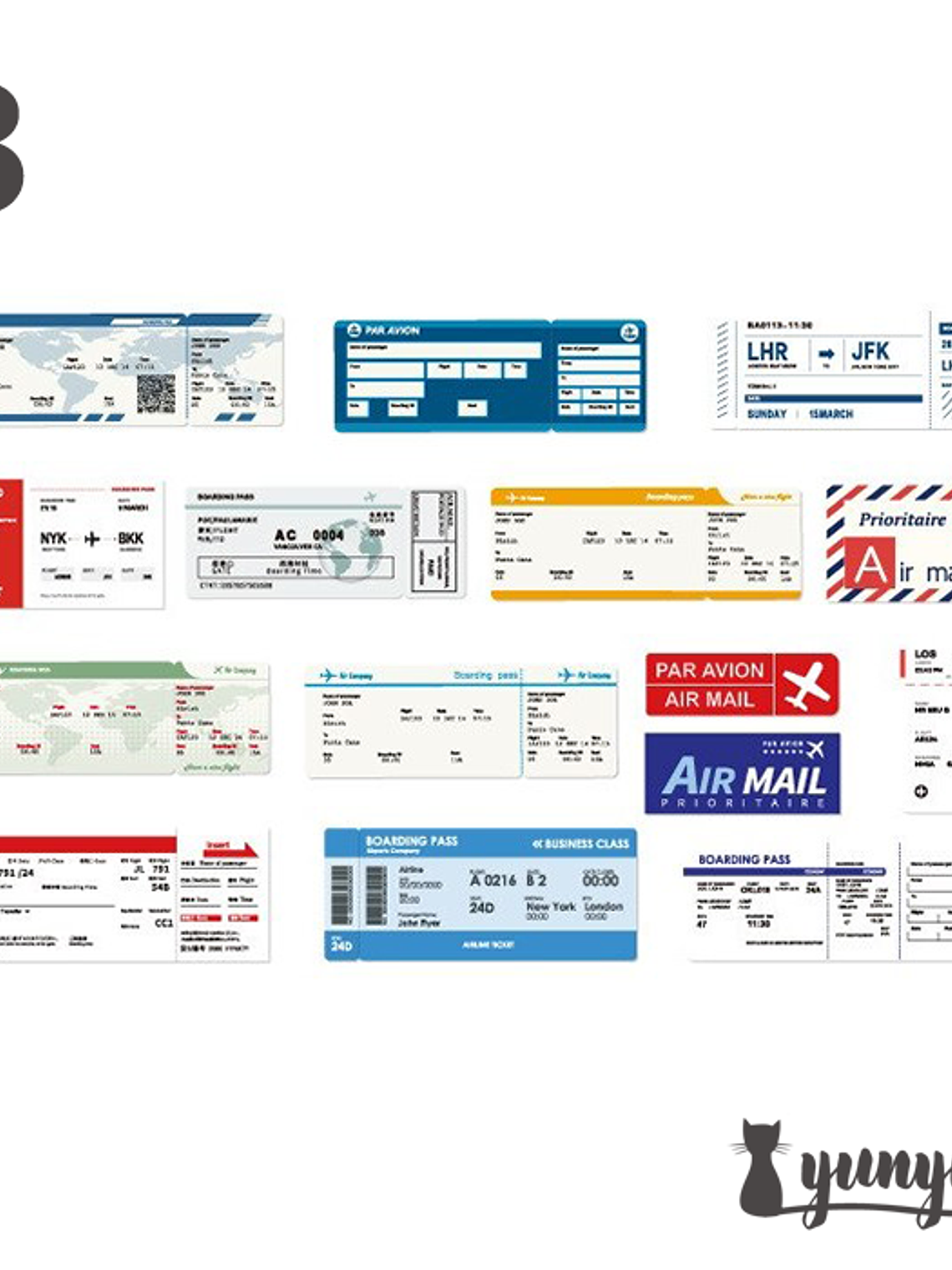 Set Tickets de viaje - 30 pzas 7