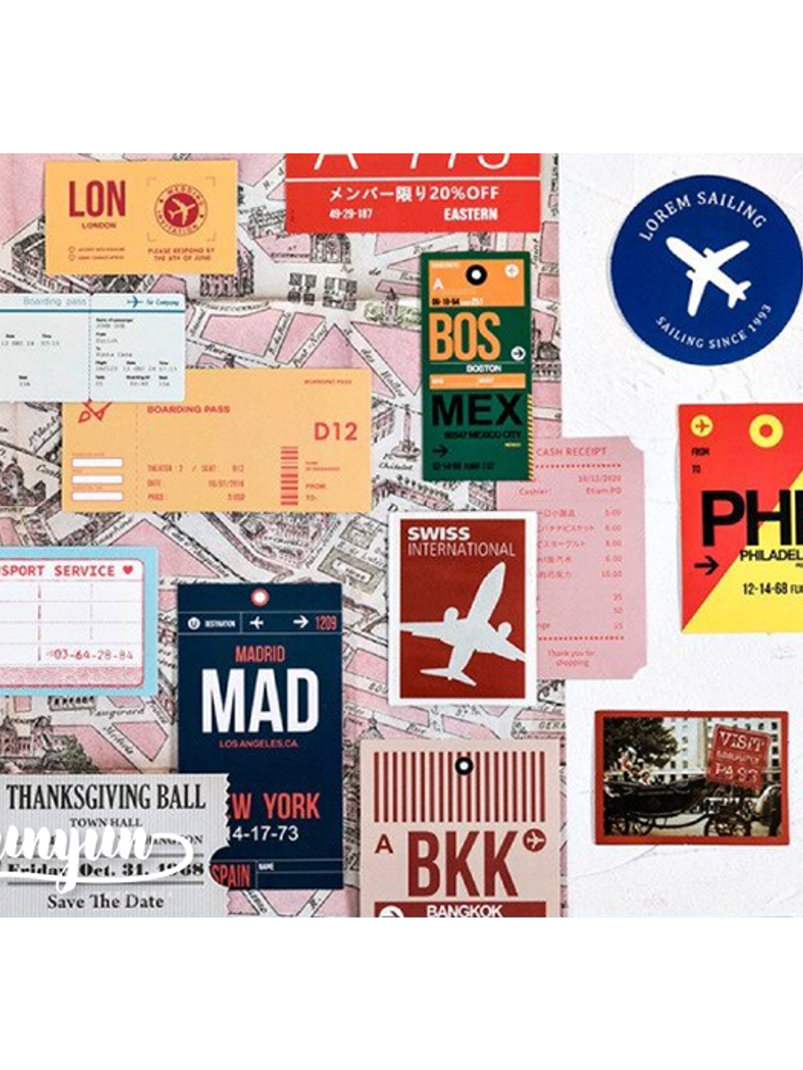 Set Tickets de viaje - 30 pzas 10