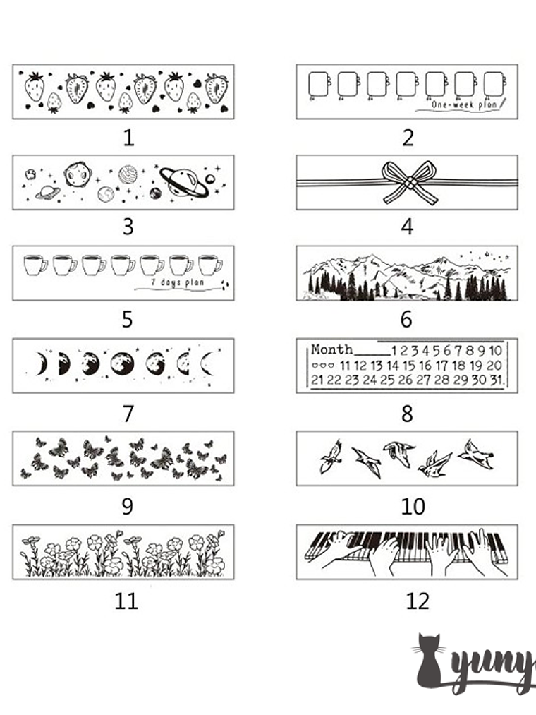 Timbre Misceláneo Rectangular - 8 cm 5
