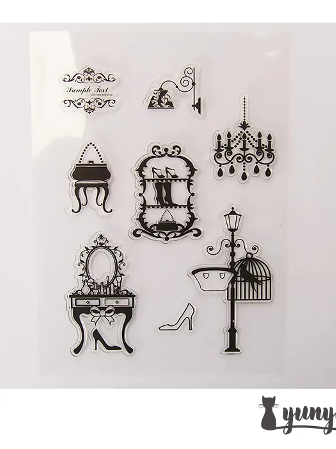 Sellos Vintage Lady - 8 pzas 1