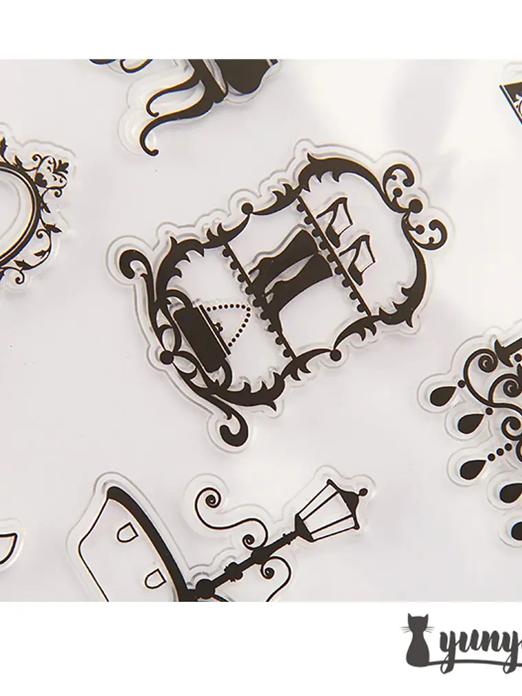 Sellos Vintage Lady - 8 pzas 3