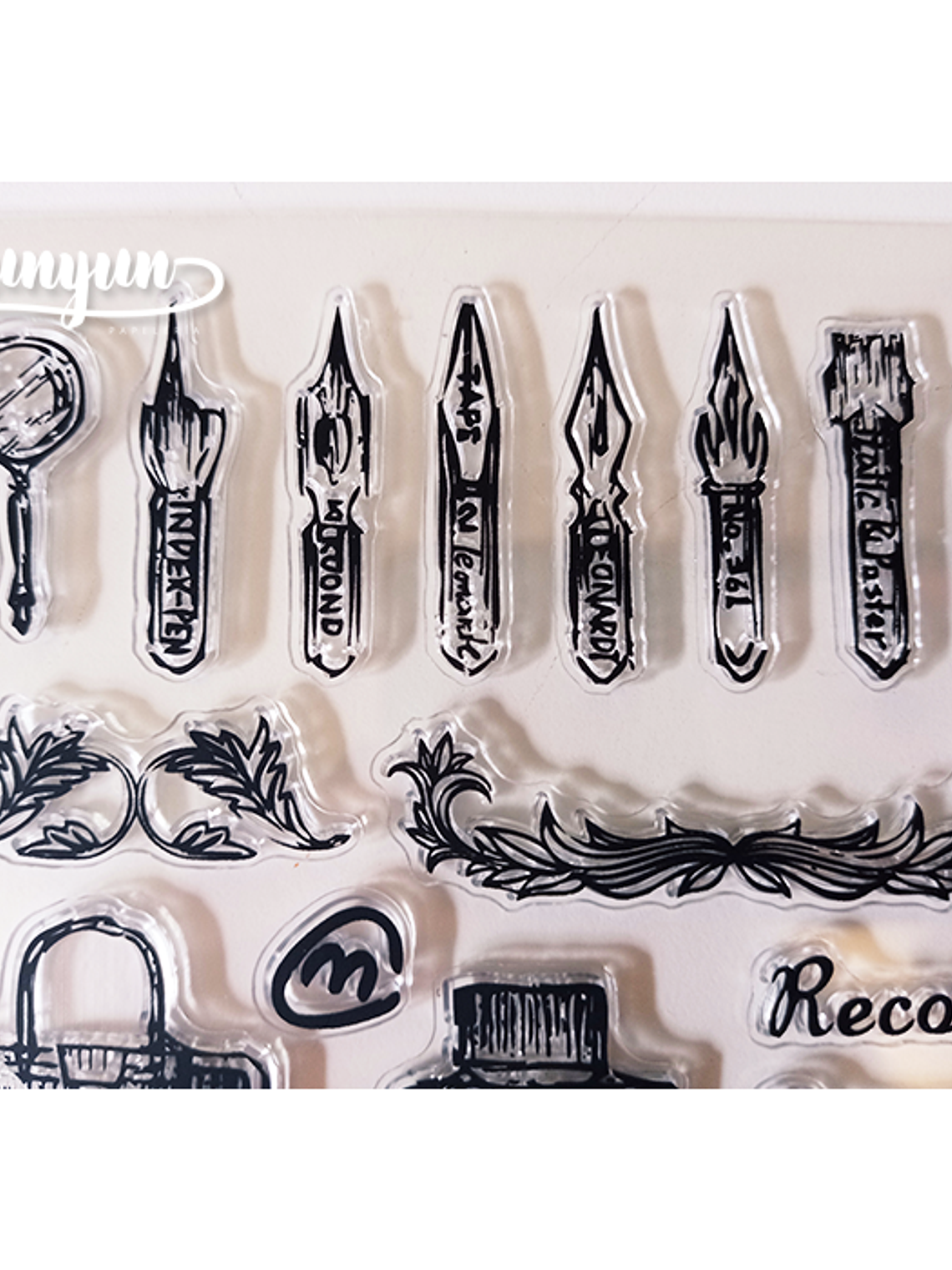 Sellos Silicona Escritura Vintage - 19 pzas 3