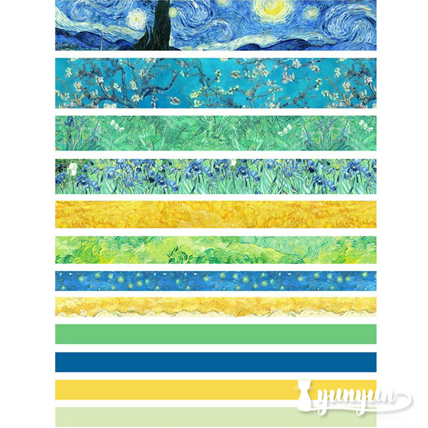 Set Washi Tapes Van Gogh - 12 pzas 2
