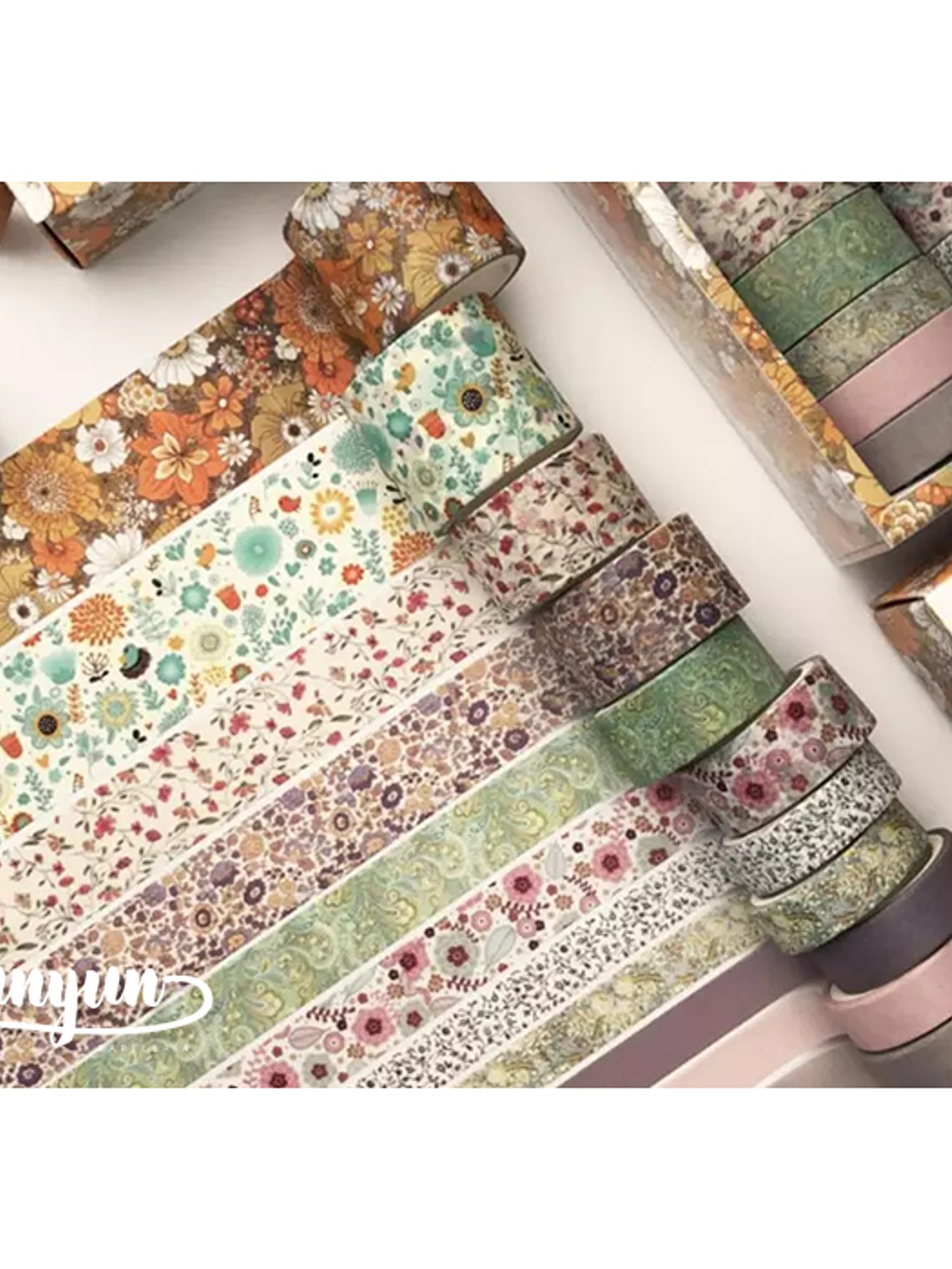 Set Washi Tapes Floral - 12 pzas 1