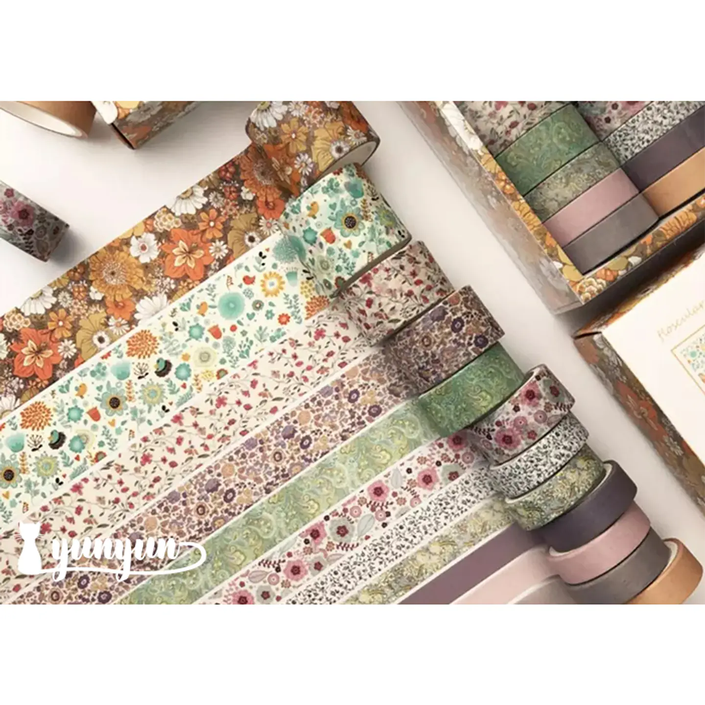 Set Washi Tapes Floral - 12 pzas 1