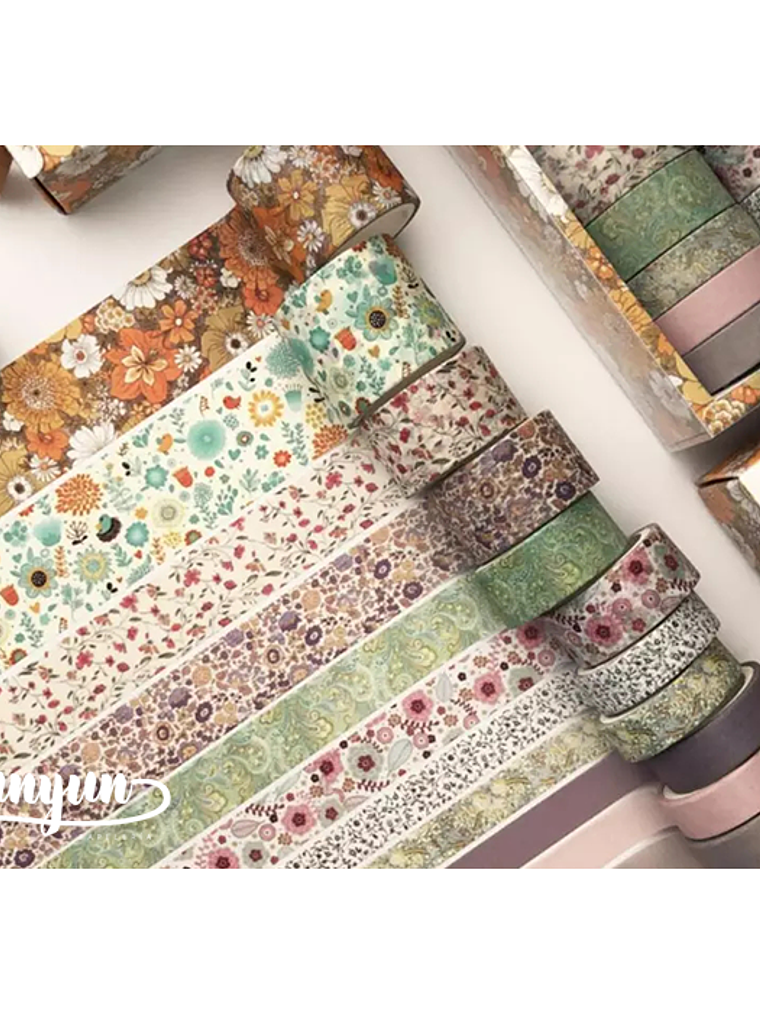 Set Washi Tapes Floral - 12 pzas 1