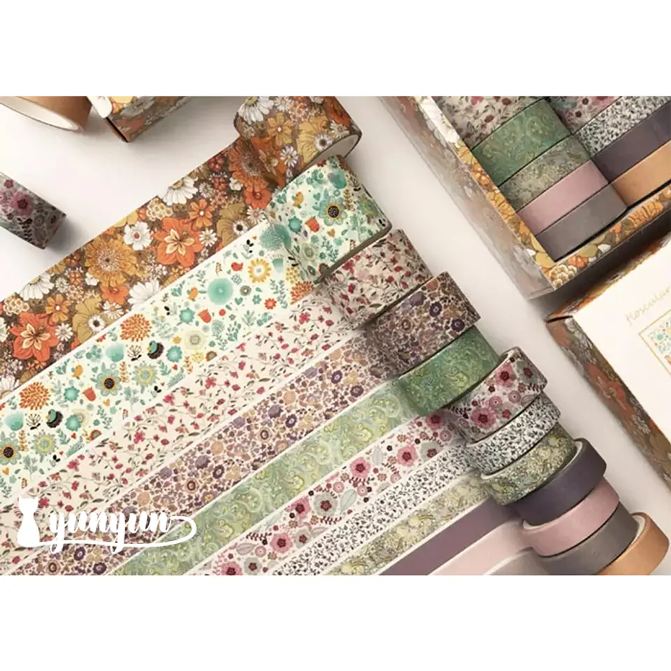 Set Washi Tapes Floral - 12 pzas 1