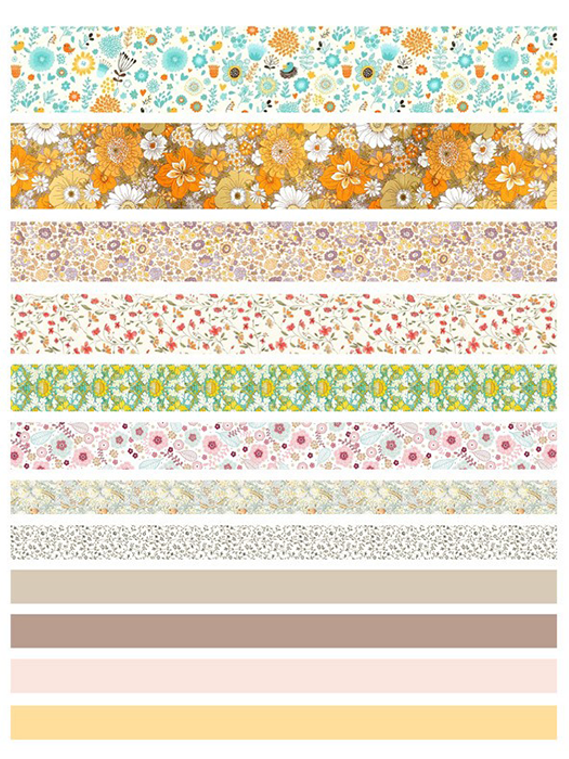 Set Washi Tapes Floral - 12 pzas 2
