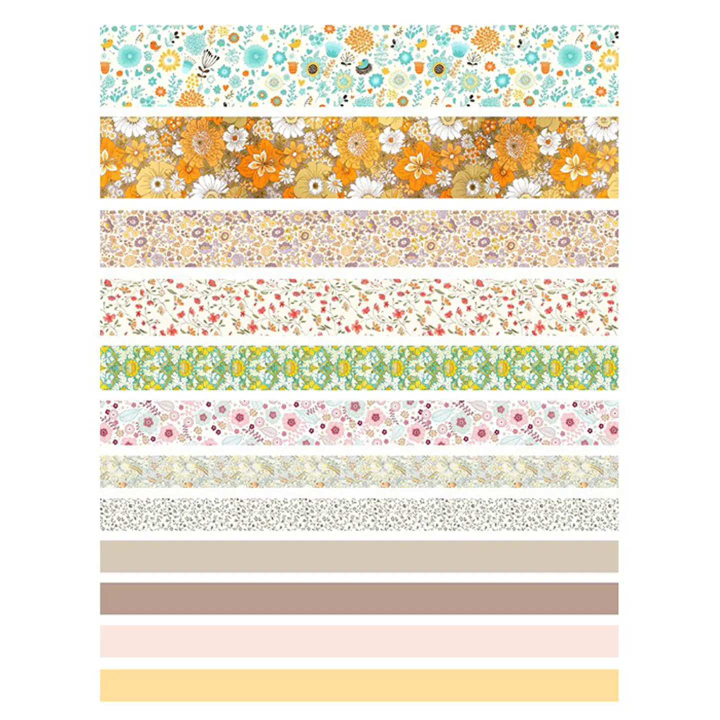 Set Washi Tapes Floral - 12 pzas 2