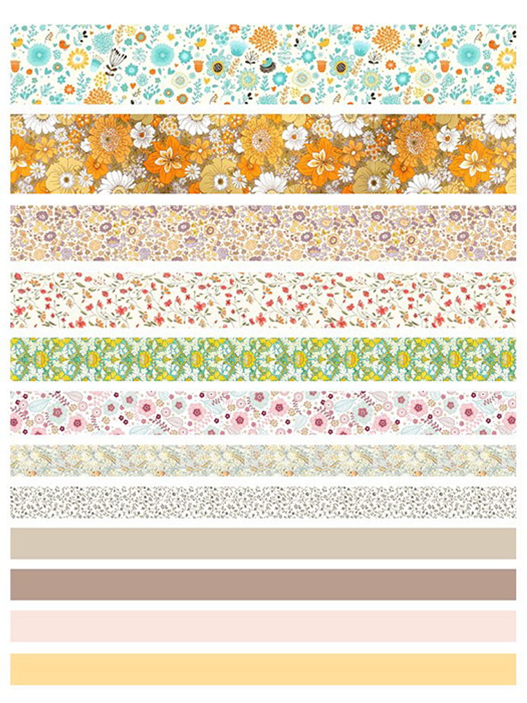 Set Washi Tapes Floral - 12 pzas 2