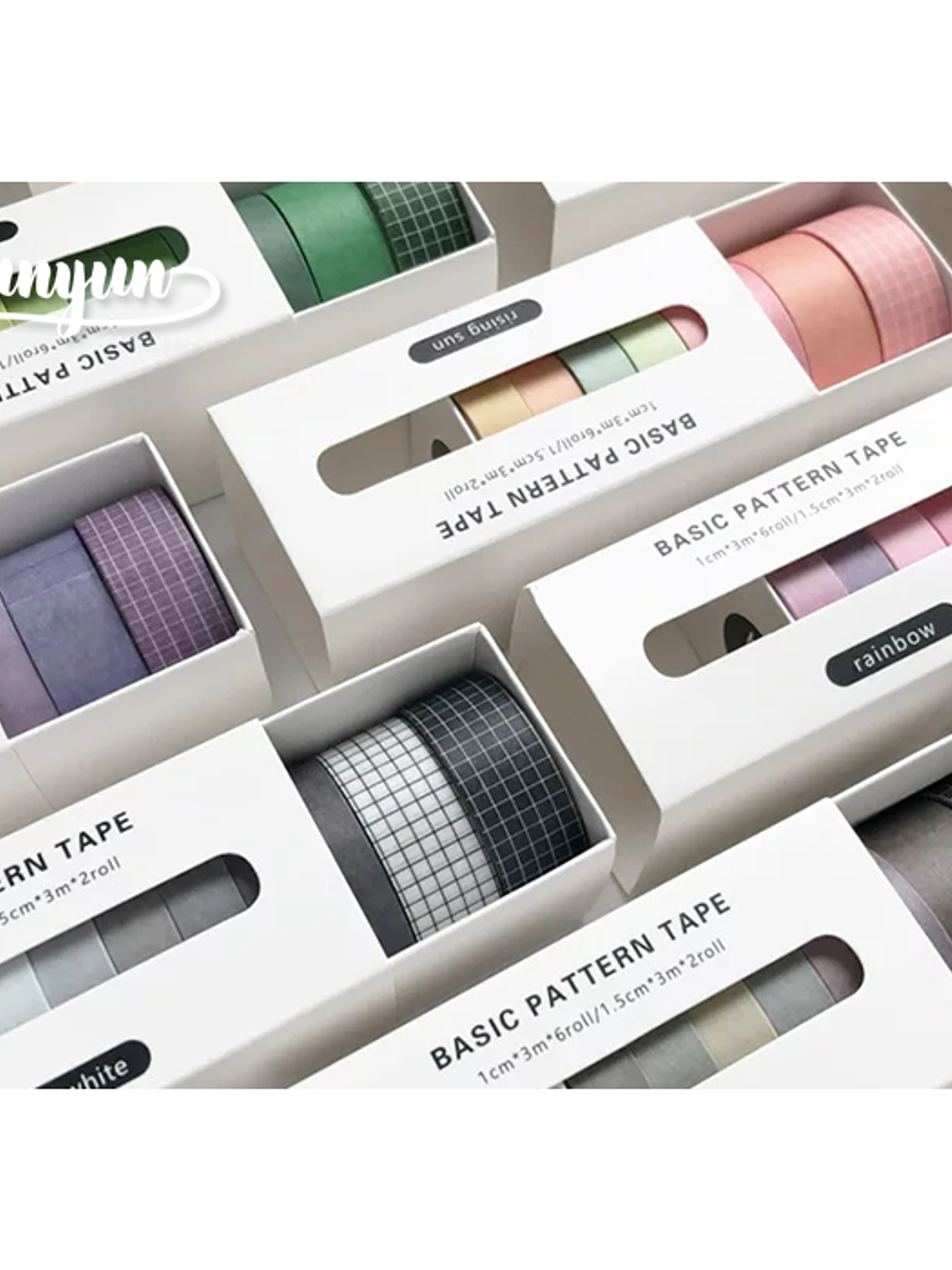 Set Washi Tapes Basic Pattern - 8 pzas 1