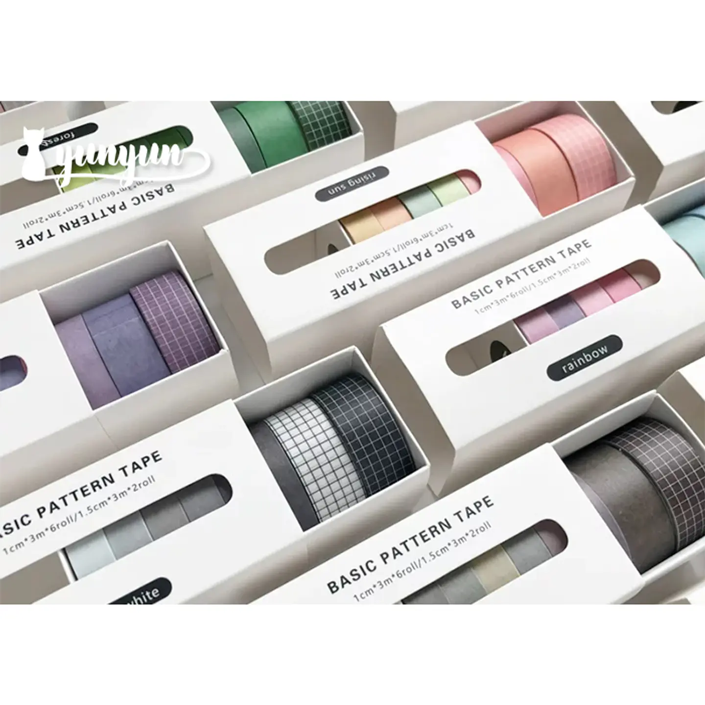 Set Washi Tapes Basic Pattern - 8 pzas 1