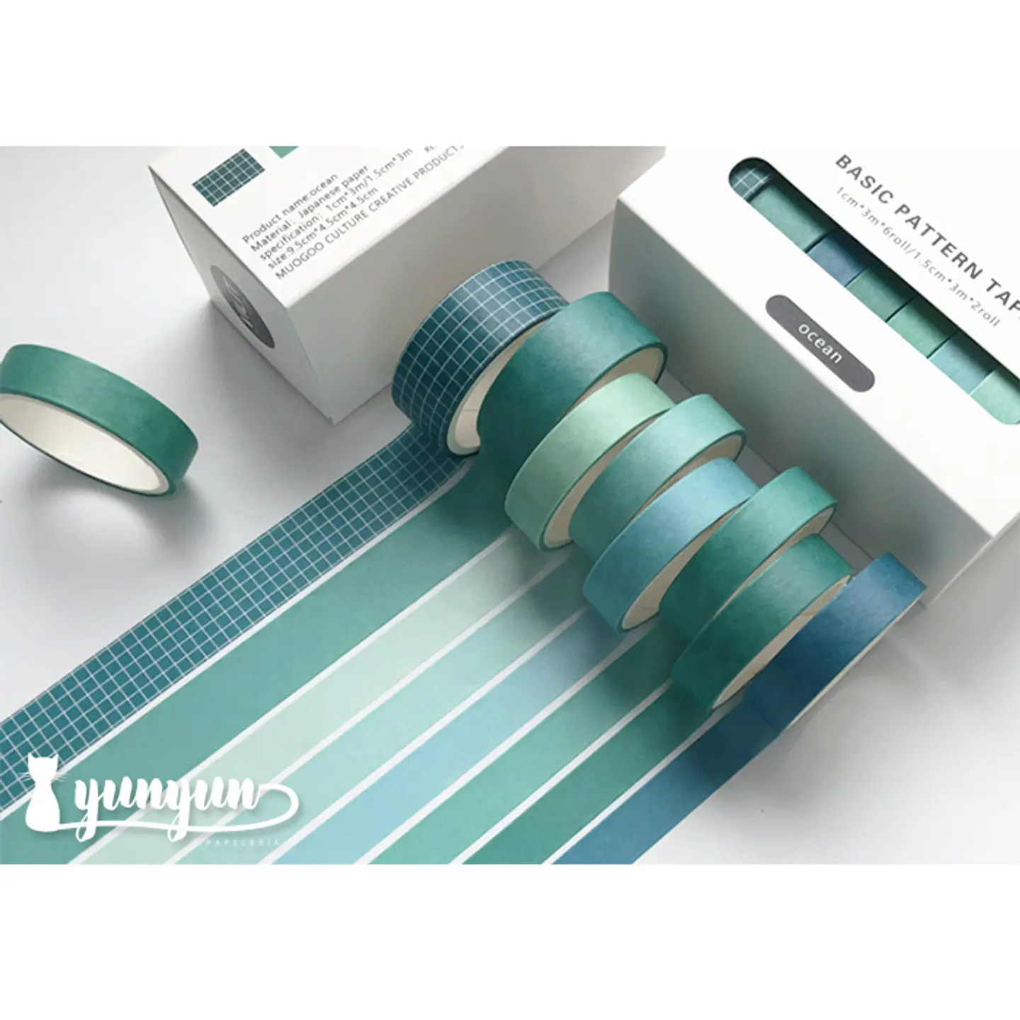 Set Washi Tapes Basic Pattern - 8 pzas 2