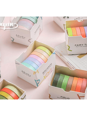 Washi tape Macaron II - 7 pzas