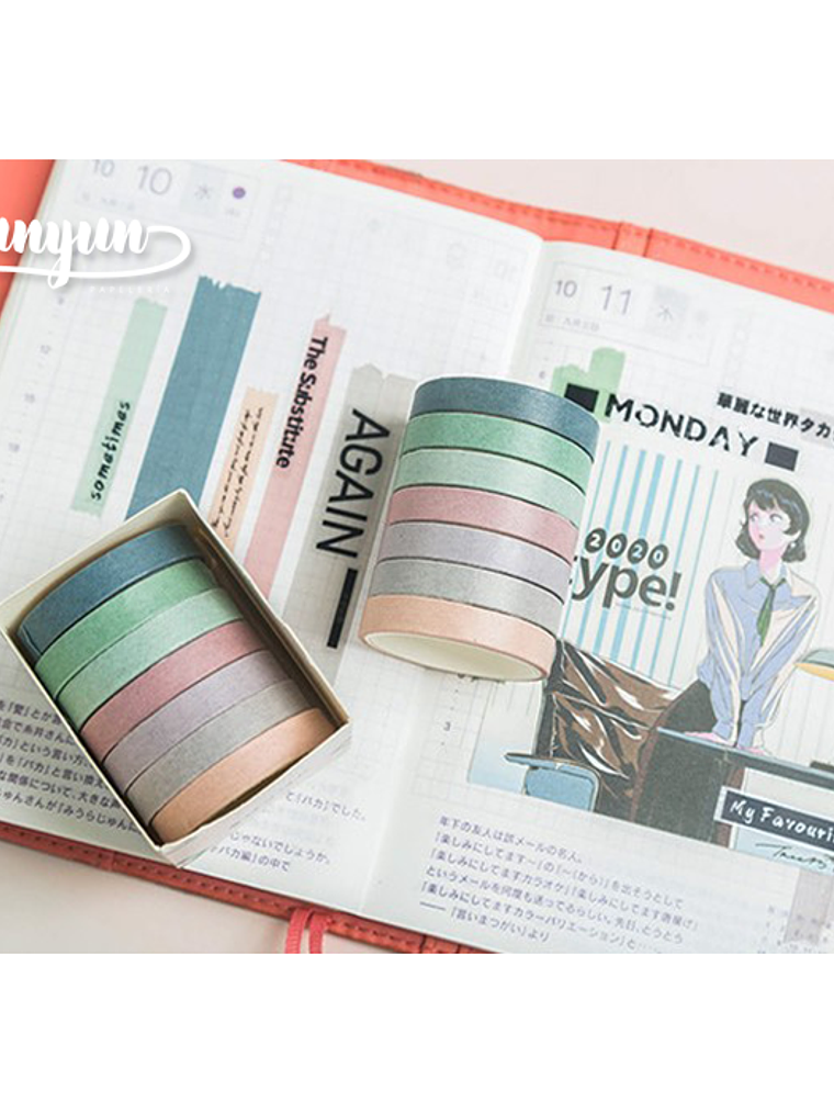 Washi tape Macaron II - 7 pzas 6