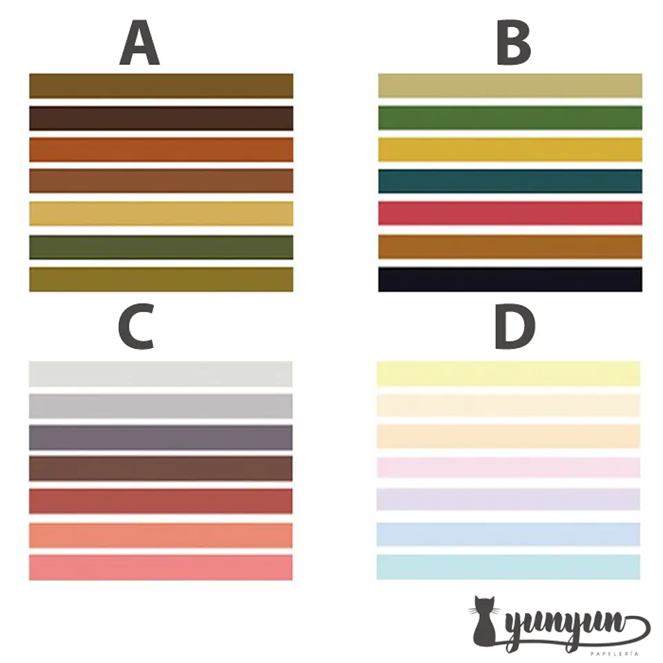 Washi tape Macaron II - 7 pzas 8