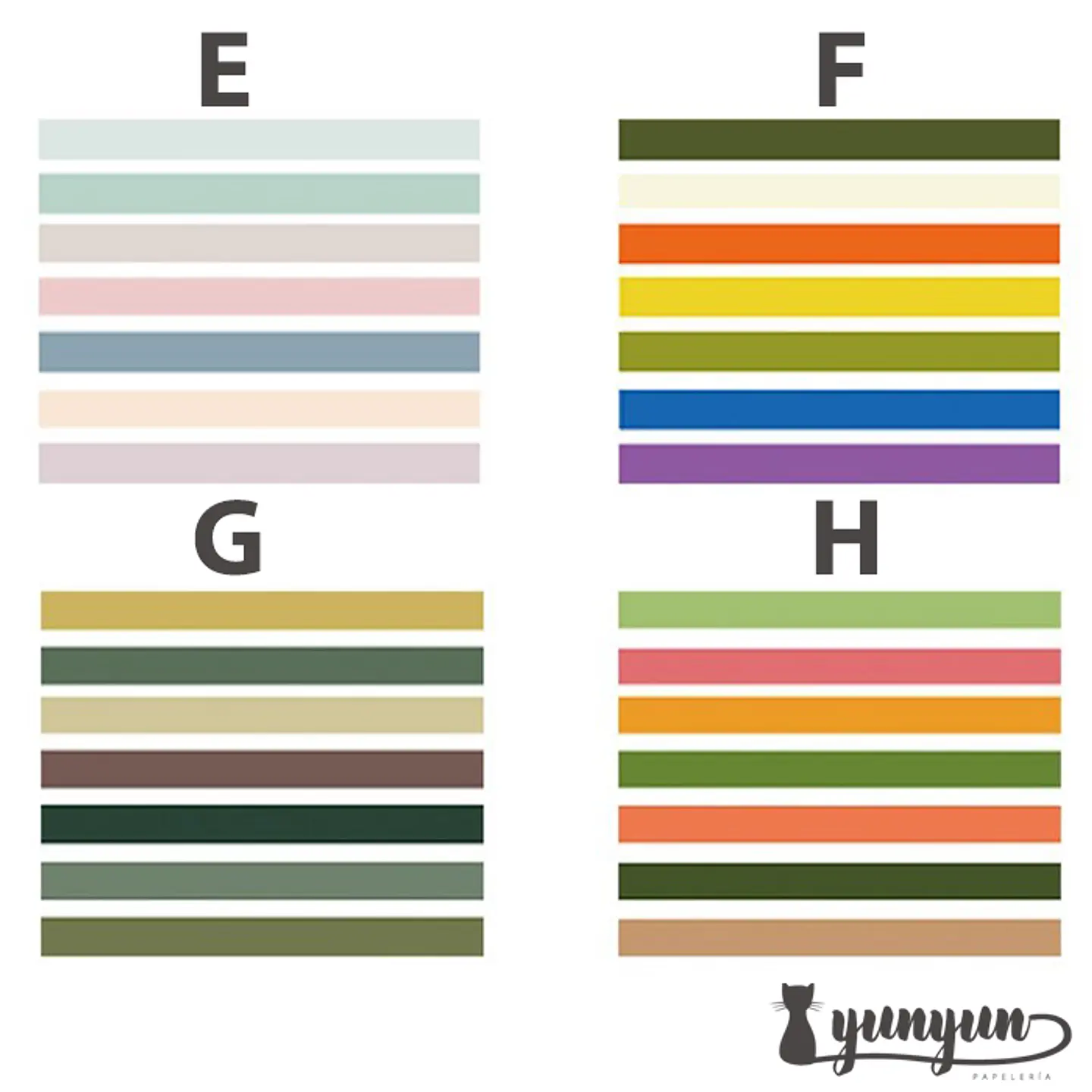 Washi tape Macaron II - 7 pzas 9