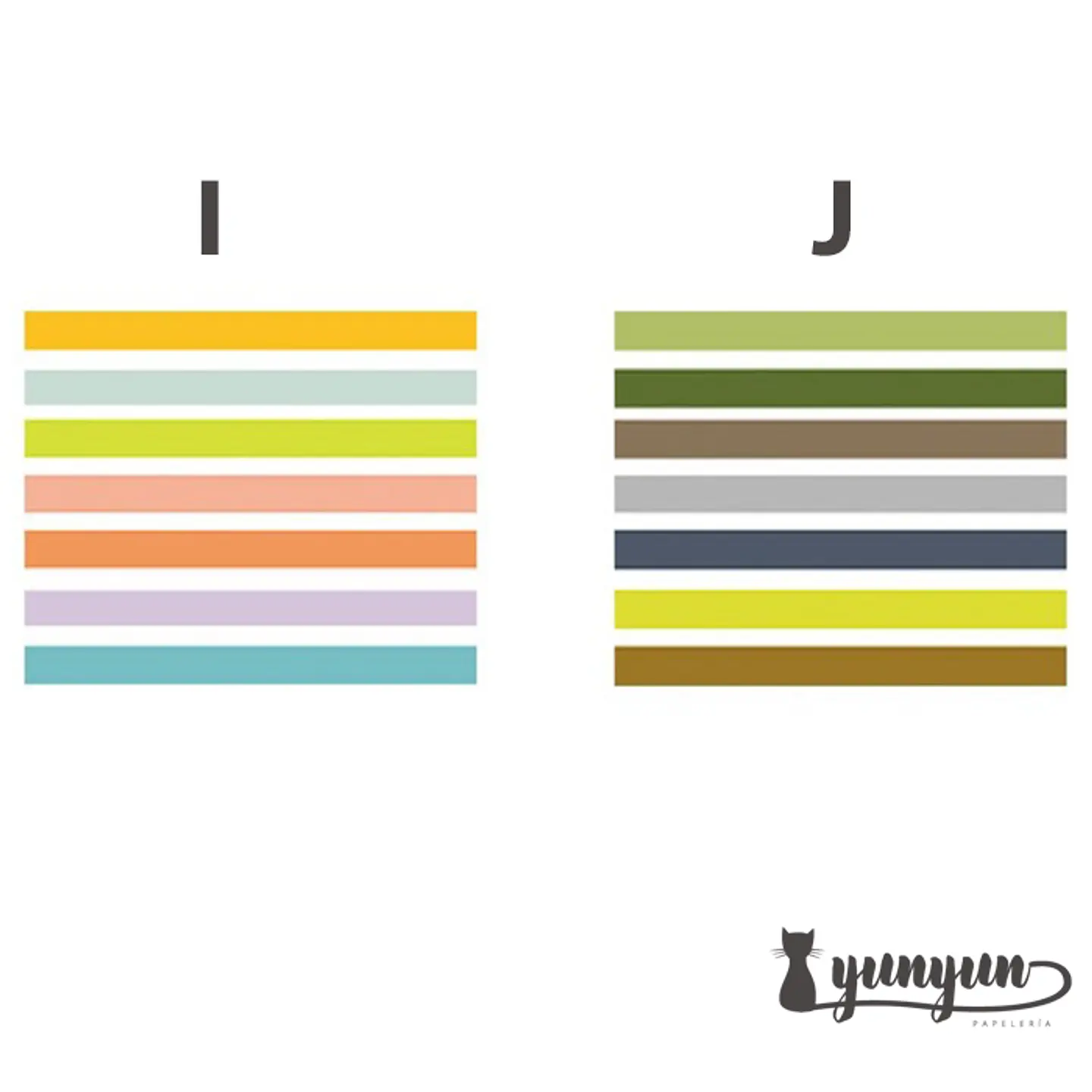 Washi tape Macaron II - 7 pzas 10