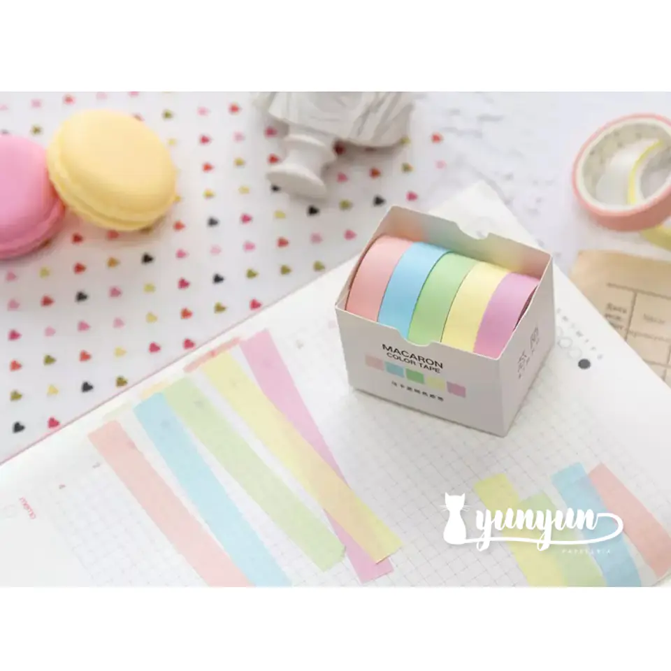 Washi Tapes Macaron I - 5 pzas 1